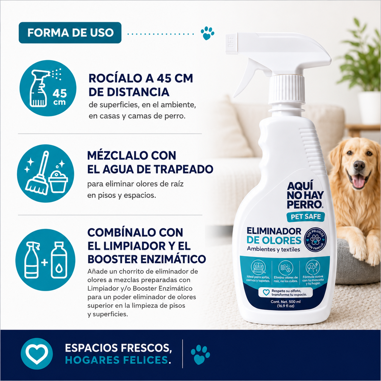 ELIMINADOR DE OLORES AQUÍ NO HAY PERRO®
