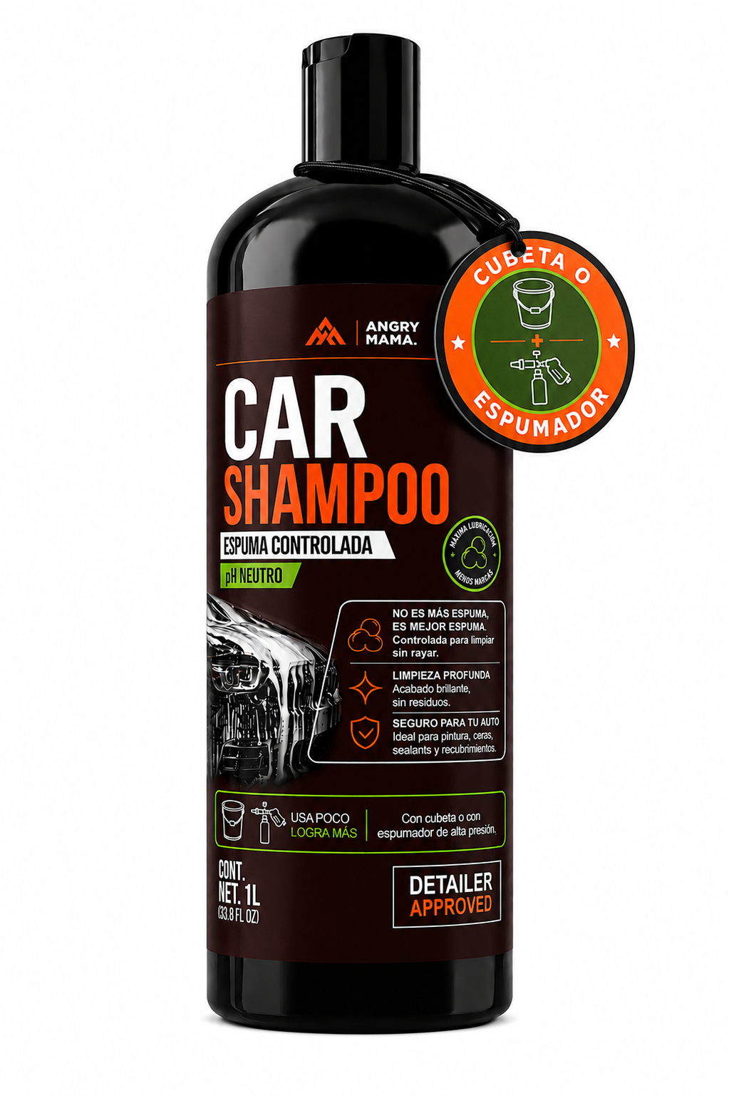 Shampoo Premium Automotriz Angry Mama 1l