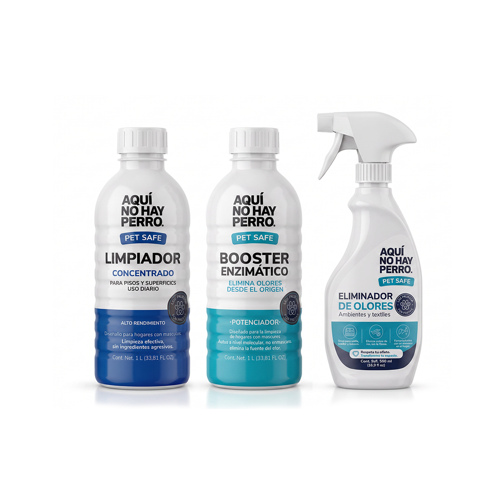 KIT AQUÍ NO HAY PERRO® — Limpieza especializada para hogares con mascotas