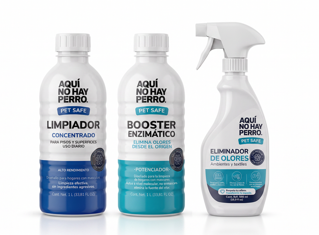 KIT AQUÍ NO HAY PERRO® — Limpieza especializada para hogares con mascotas
