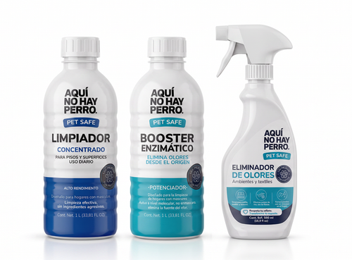 KIT AQUÍ NO HAY PERRO® — Limpieza especializada para hogares con mascotas